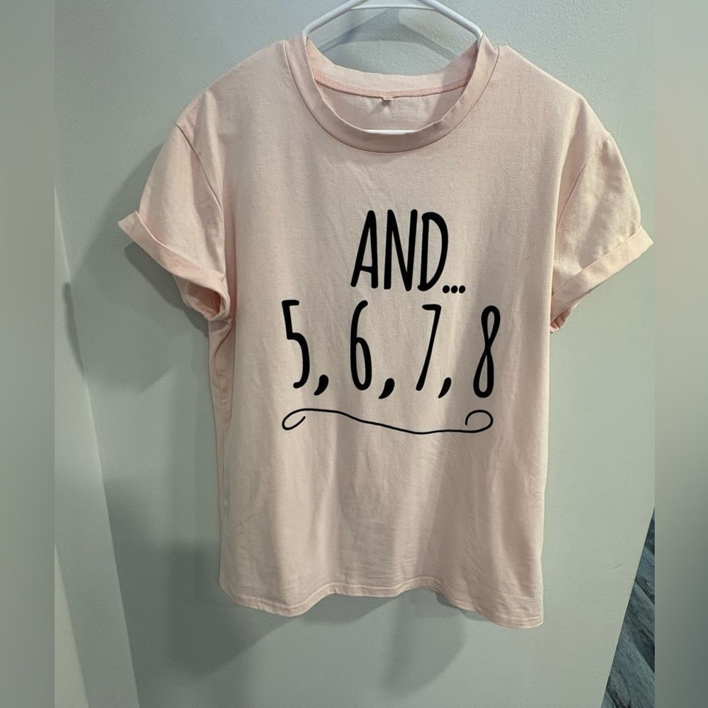 Dance Pastel Pink Graphic Short Sleeve Tee